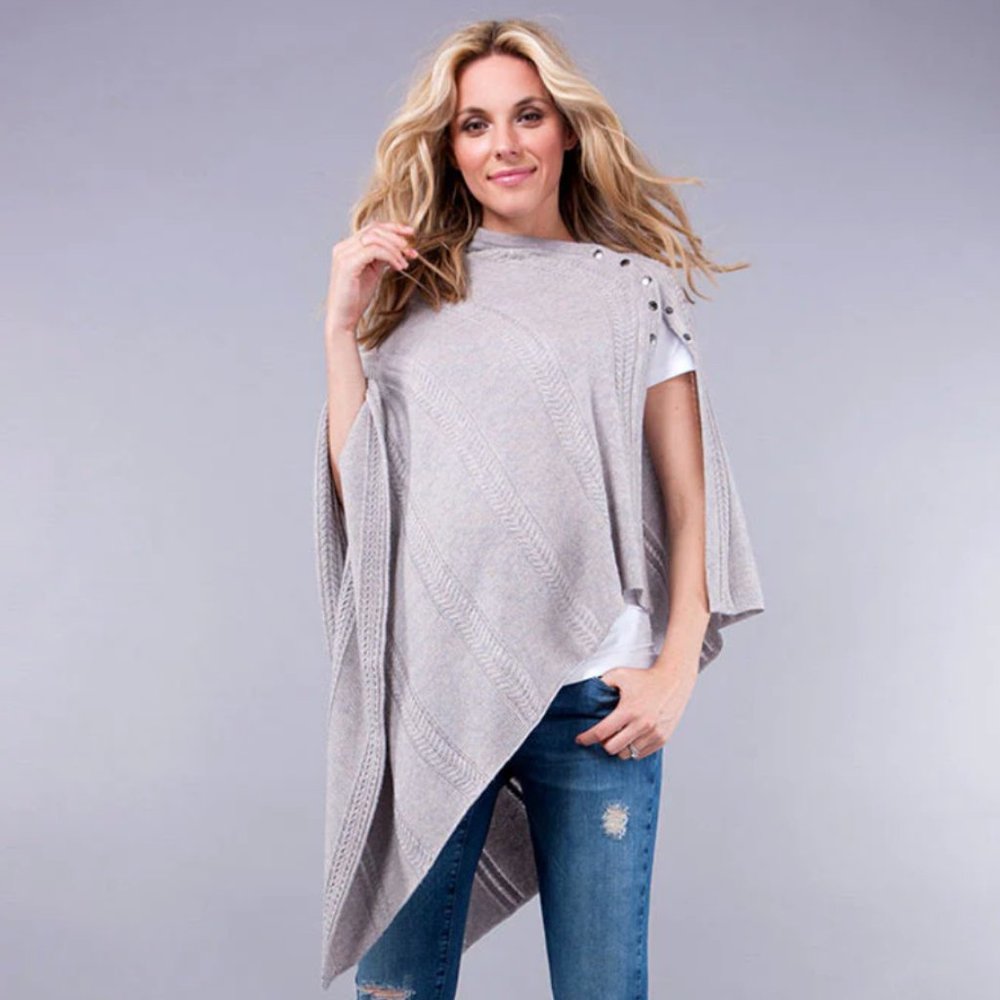 SERAPHINE ADELINE CHEVRON CABLE KNIT NURSING COVER